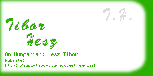 tibor hesz business card